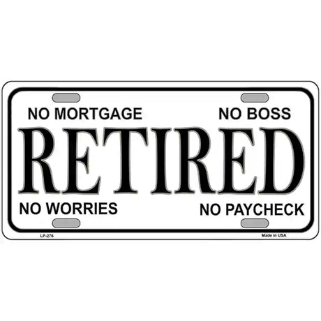 Retired Metal Novelty License Plate 24" x 12" (LLP)