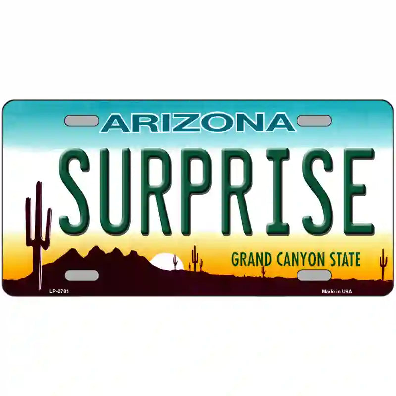 Surprise Arizona Metal Novelty License Plate 24" x 12" (LLP)