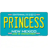 Princess New Mexico Teal Novelty Metal License Plate 24" x 12" (LLP)