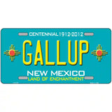 Gallup New Mexico Teal Novelty Metal License Plate 24" x 12" (LLP)