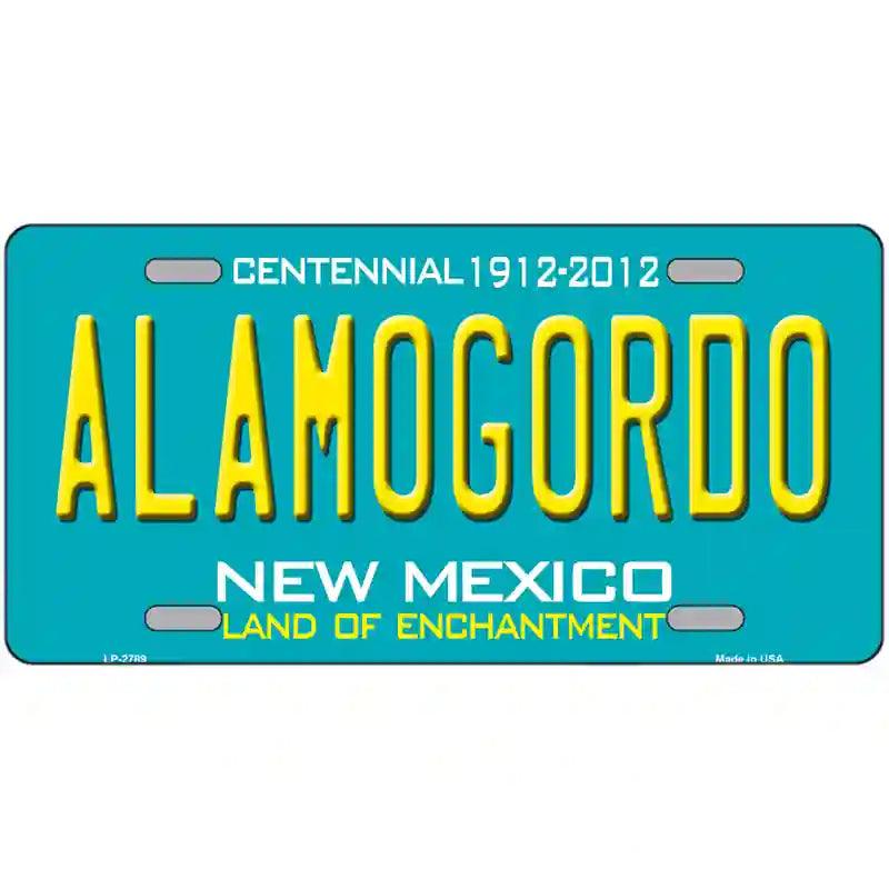 Alamogordo New Mexico Teal Novelty Metal License Plate 24" x 12" (LLP)