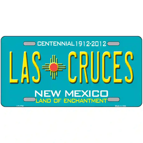 Las Cruces New Mexico Teal Novelty Metal License Plate 24" x 12" (LLP)