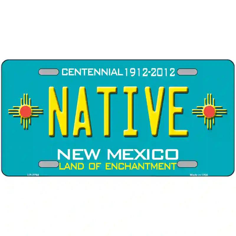 Native New Mexico Teal Novelty Metal License Plate 24" x 12" (LLP)