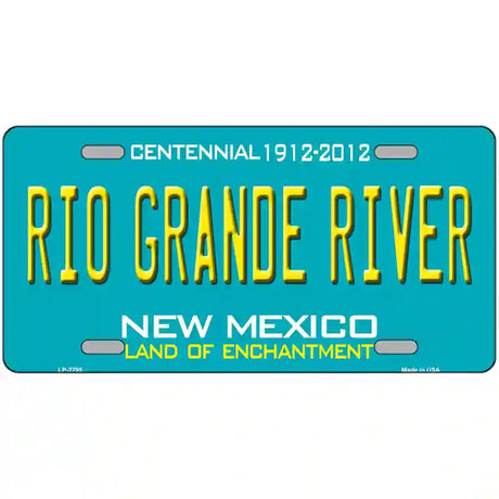 Rio Grande River New Mexico Teal Novelty Metal License Plate 24" x 12" (LLP)