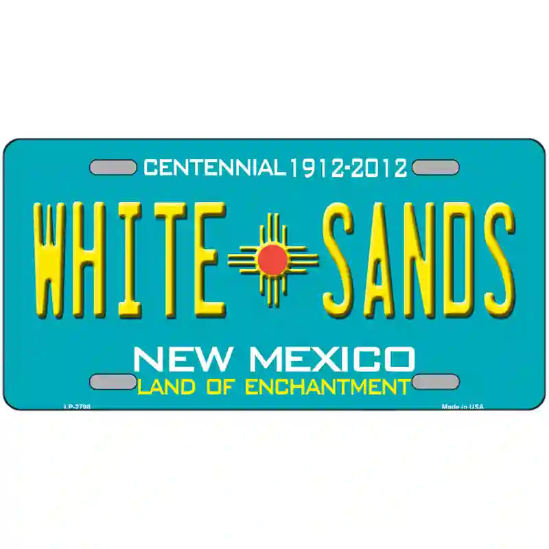 White Sands New Mexico Teal Novelty Metal License Plate 24" x 12" (LLP)