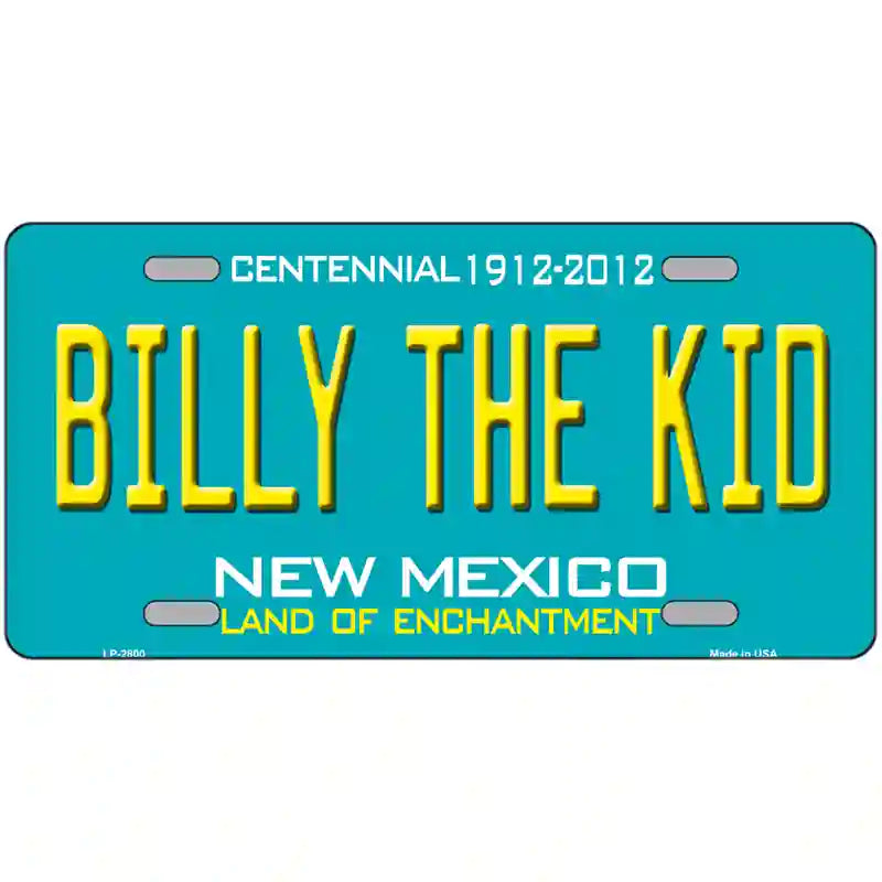 Billy The Kid New Mexico Teal Novelty Metal License Plate 24" x 12" (LLP)