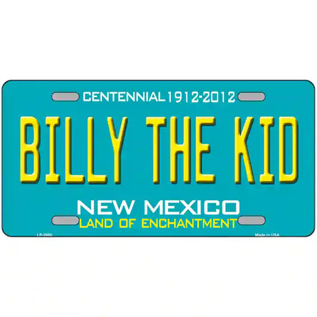 Billy The Kid New Mexico Teal Novelty Metal License Plate 24" x 12" (LLP)