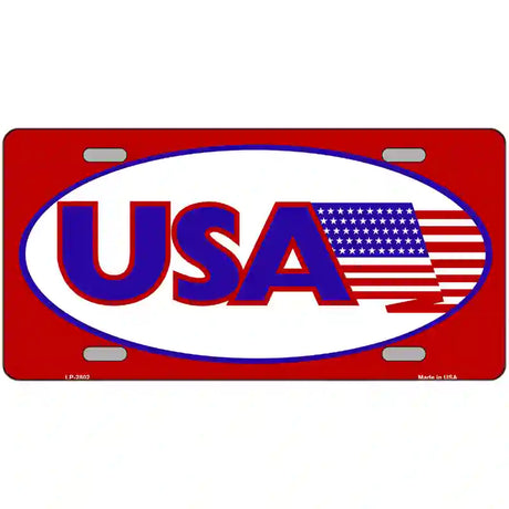 USA American Flag Vanity Metal Novelty License Plate 24" x 12" (LLP)