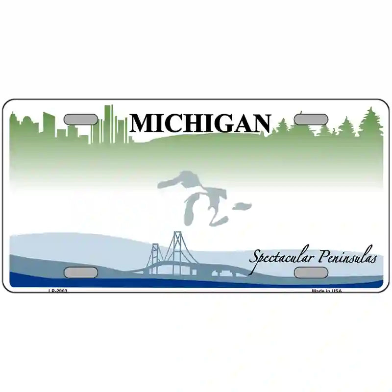 Michigan Novelty State Blank Metal License Plate 24" x 12" (LLP)