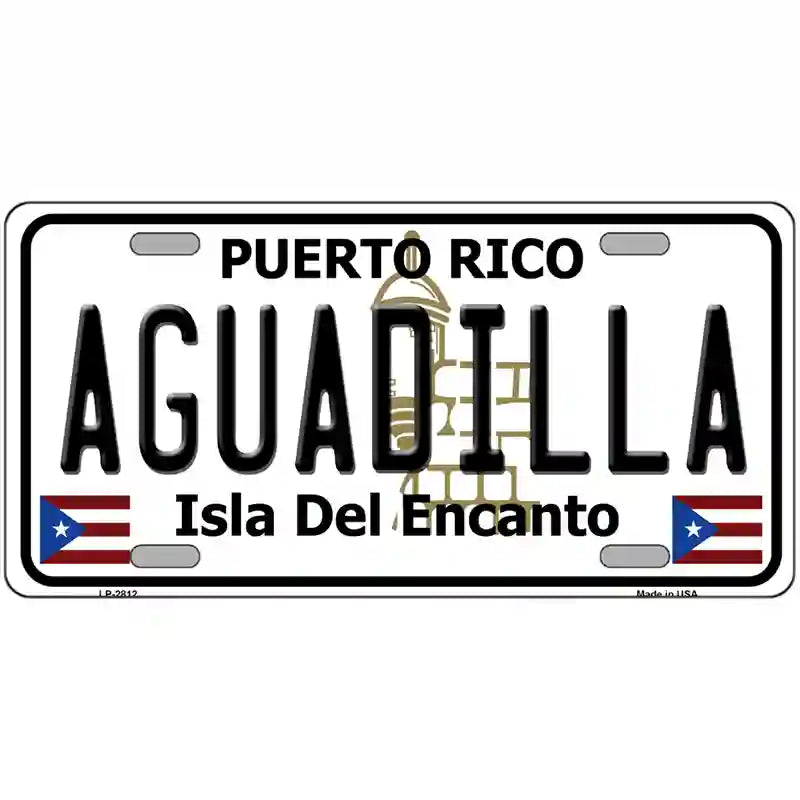 Aguadilla Puerto Rico Metal Novelty License Plate 24" x 12" (LLP)