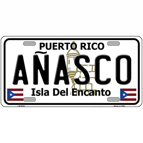 Anasco Puerto Rico Metal Novelty License Plate 24" x 12" (LLP)