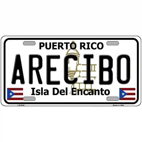 Arecibo Puerto Rico Metal Novelty License Plate 24" x 12" (LLP)