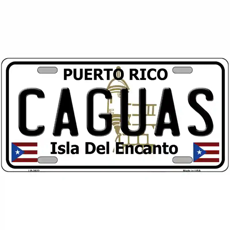 Caguas Puerto Rico Metal Novelty License Plate 24" x 12" (LLP)