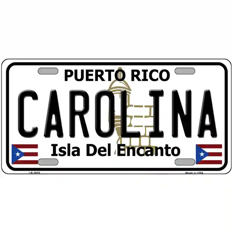 Carolina Puerto Rico Metal Novelty License Plate 24" x 12" (LLP)