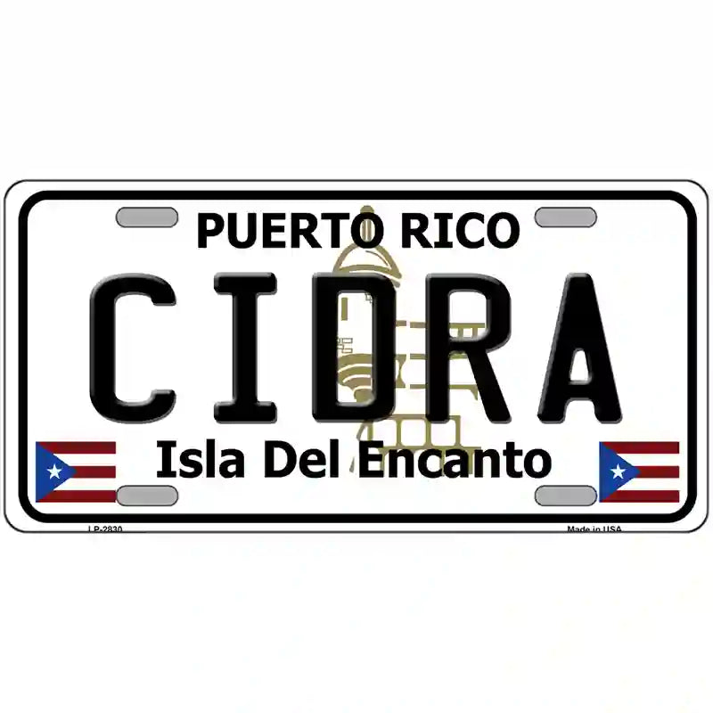 Cidra Puerto Rico Metal Novelty License Plate 24" x 12" (LLP)