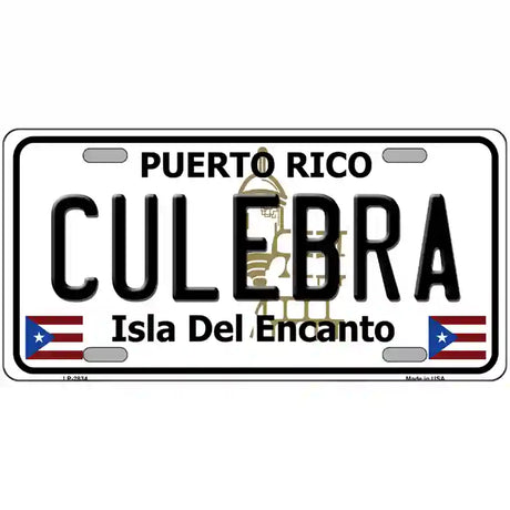 Culebra Puerto Rico Metal Novelty License Plate 24" x 12" (LLP)