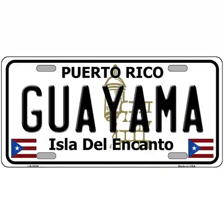 Guayama Puerto Rico Metal Novelty License Plate 24" x 12" (LLP)