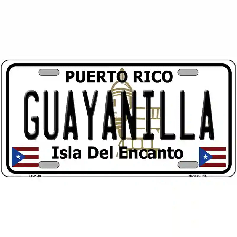 Guayanilla Puerto Rico Metal Novelty License Plate 24" x 12" (LLP)