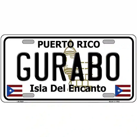 Gurabo Puerto Rico Metal Novelty License Plate 24" x 12" (LLP)