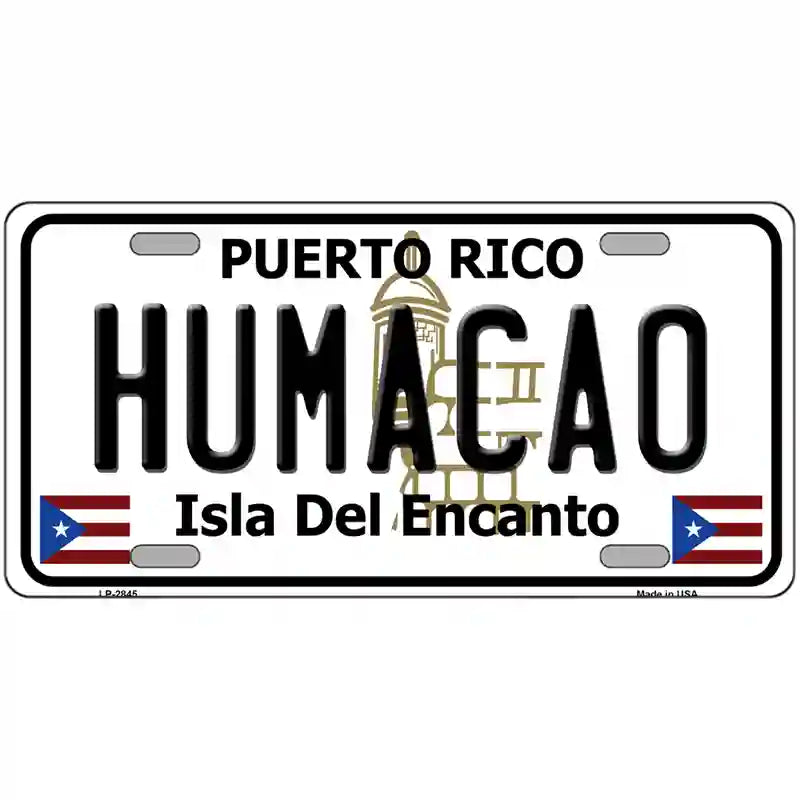 Humacao Puerto Rico Metal Novelty License Plate 24" x 12" (LLP)