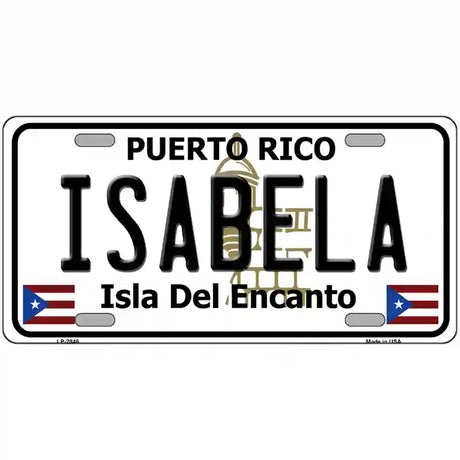 Isabela Puerto Rico Metal Novelty License Plate 24" x 12" (LLP)