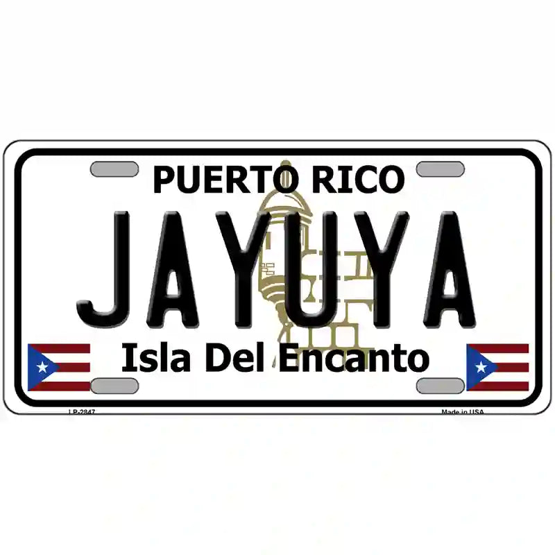 Jayuya Puerto Rico Metal Novelty License Plate 24" x 12" (LLP)