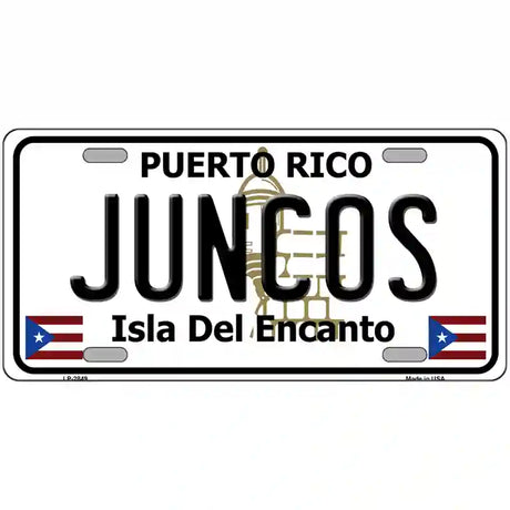 Juncos Puerto Rico Metal Novelty License Plate 24" x 12" (LLP)