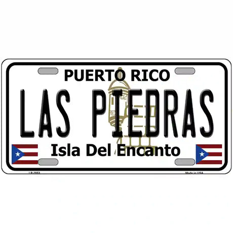 Las Piedras Puerto Rico Metal Novelty License Plate 24" x 12" (LLP)