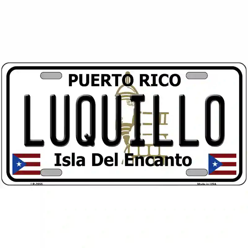 Luquillo Puerto Rico Novelt Metal Novelty License Plate 24" x 12" (LLP)