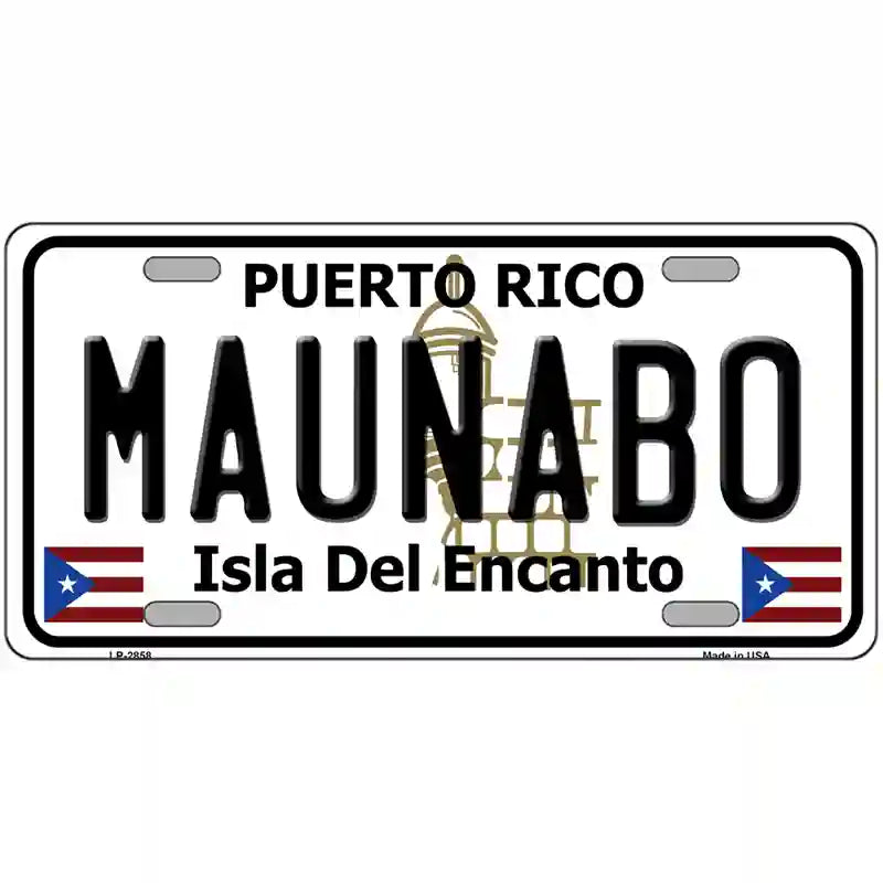 Maunabo Puerto Rico Metal Novelty License Plate 24" x 12" (LLP)