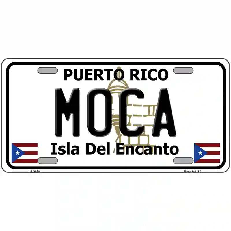 Moca Puerto Rico Metal Novelty License Plate 24" x 12" (LLP)