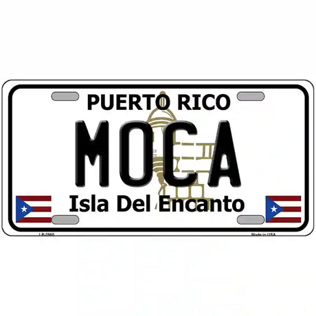 Moca Puerto Rico Metal Novelty License Plate 24" x 12" (LLP)