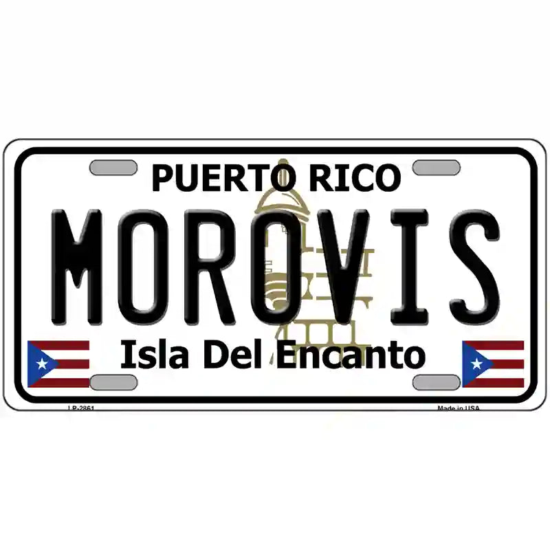 Morovis Puerto Rico Metal Novelty License Plate 24" x 12" (LLP)