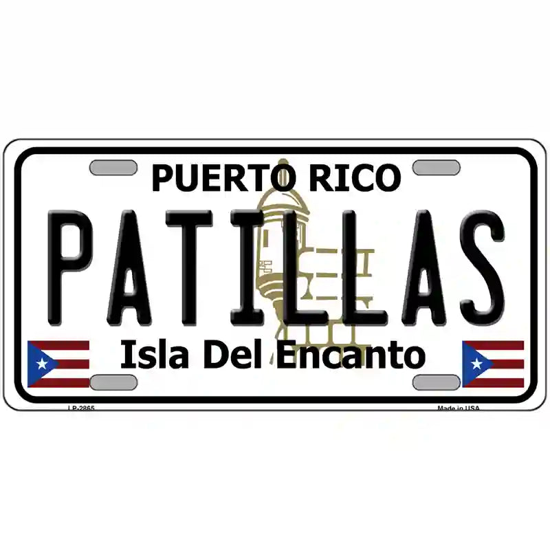 Patillas Puerto Rico Metal Novelty License Plate 24" x 12" (LLP)