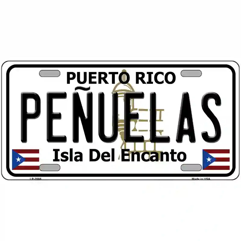 Penuelas Puerto Rico Metal Novelty License Plate 24" x 12" (LLP)