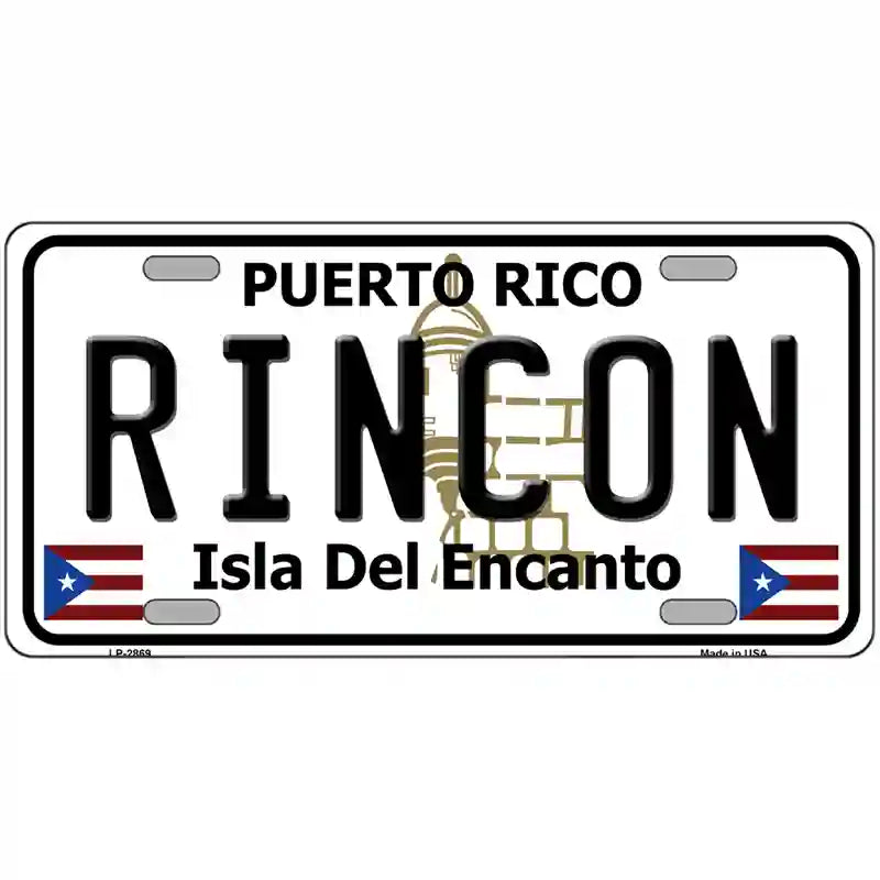 Rincon Puerto Rico Metal Novelty License Plate 24" x 12" (LLP)