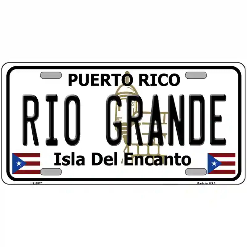 Rio Grande Puerto Rico Metal Novelty License Plate 24" x 12" (LLP)