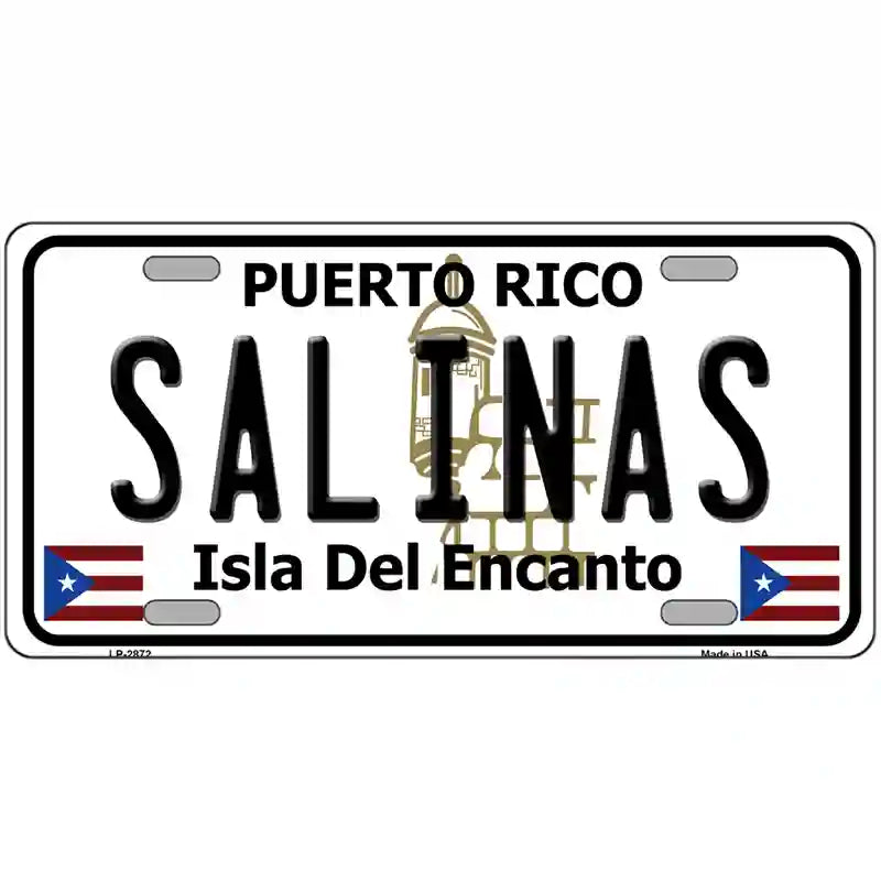 Salinas Puerto Rico Metal Novelty License Plate 24" x 12" (LLP)