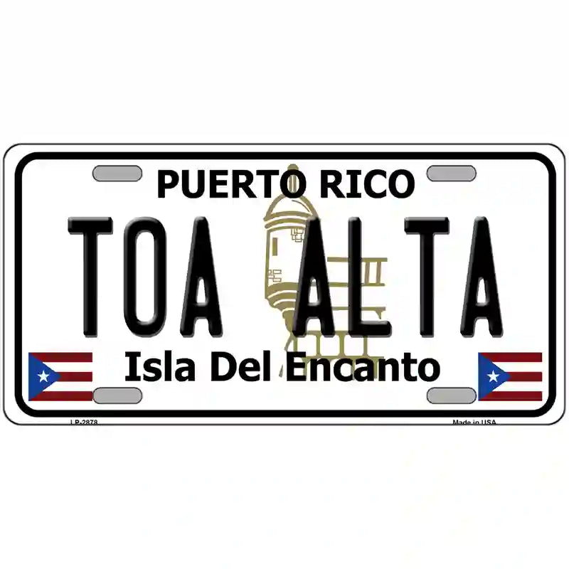 Toa Alta Puerto Rico Metal Novelty License Plate 24" x 12" (LLP)