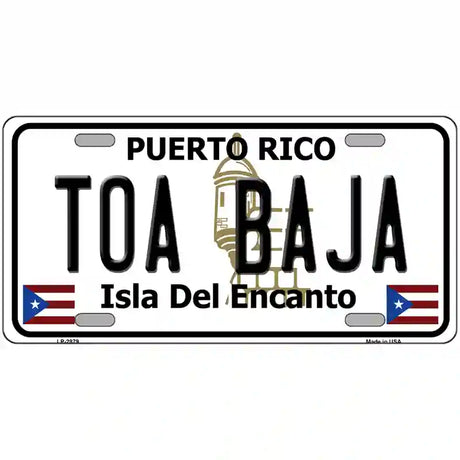 Toa Baja Puerto Rico Metal Novelty License Plate 24" x 12" (LLP)