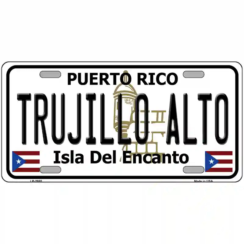 Trujillo Alto Puerto Rico Metal Novelty License Plate 24" x 12" (LLP)