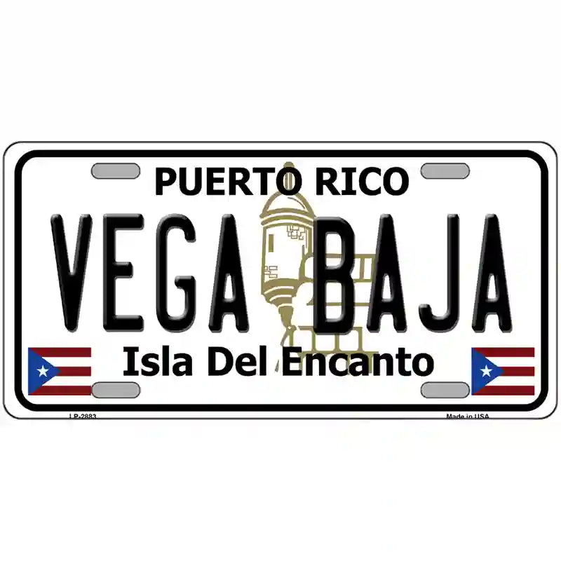 Vega Baja Puerto Rico Metal Novelty License Plate 24" x 12" (LLP)