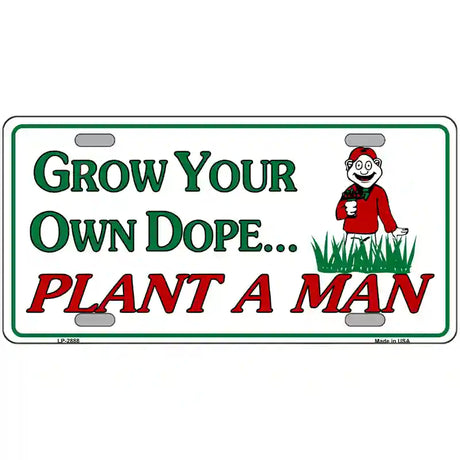 Grow Dope Metal Novelty License Plate 24" x 12" (LLP)