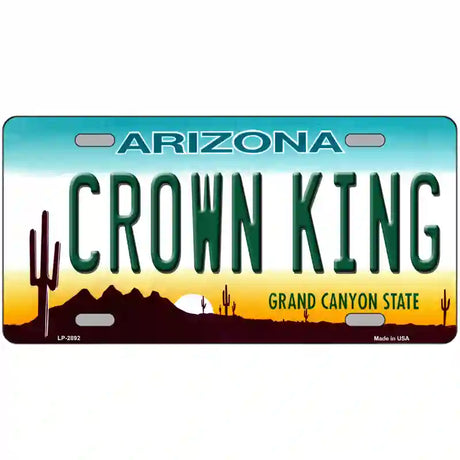 Crown King Metal Novelty License Plate 24" x 12" (LLP)