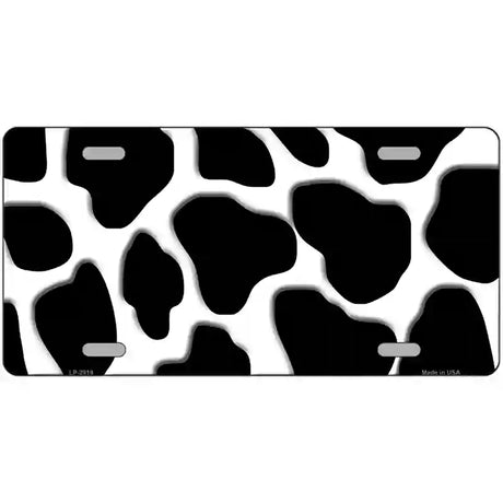 Black White Giraffe Metal Novelty License Plate 24" x 12" (LLP)