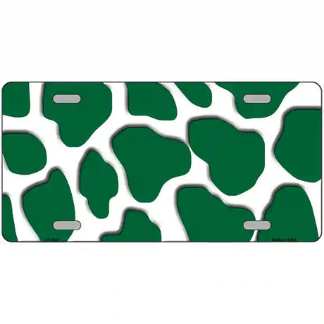 Green White Giraffe Metal Novelty License Plate 24" x 12" (LLP)