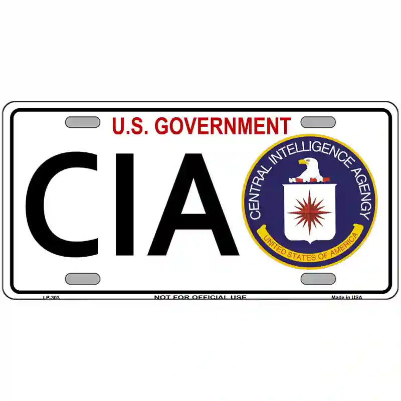 CIA Metal Novelty License Plate 24" x 12" (LLP)