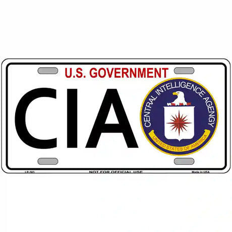 CIA Metal Novelty License Plate 24" x 12" (LLP)