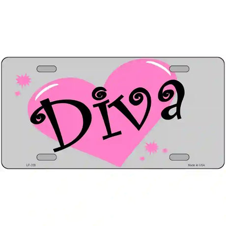 Diva Metal Novelty License Plate 24" x 12" (LLP)