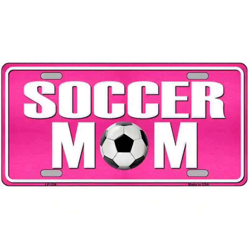 Soccer Mom Metal Novelty License Plate 24" x 12" (LLP)